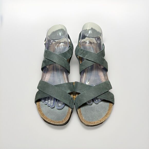 TEVA Mahonia Wedge Cross Strap Wedge Leather Sandals Strappy Women's 9.5 - Picture 5 of 11